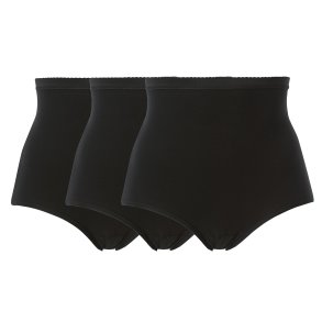3er-Pack Maxi-Slips, Baumwolle, Schwarz