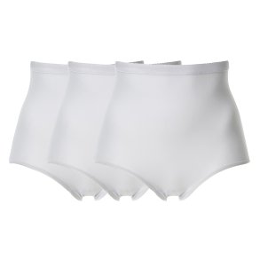 3er-Pack Maxi-Slips, Baumwolle, Weiß