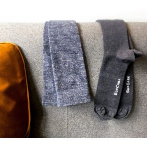 Stützstrümpfe Wolle und Baumwolle, Jeans Blau