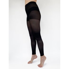 Stützstrumpf Leggings, Mikrofaser, 140 Denier, Schwarz