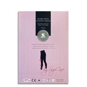 Stützstrumpf Leggings, Mikrofaser, 140 Denier, Grau